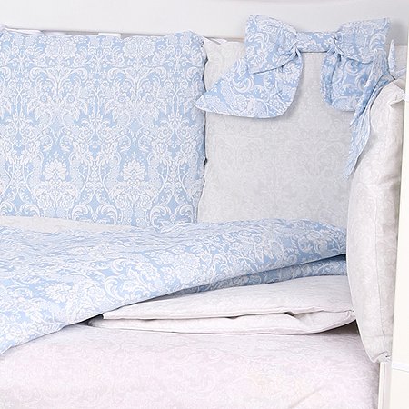 Комплект постельного белья Amarobaby Элит Premium 7предметов Голубой - фото 4