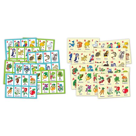 Игра развивающая Hatber Лото-Азбука животных и растений-8 полей 48 карточек - фото 2