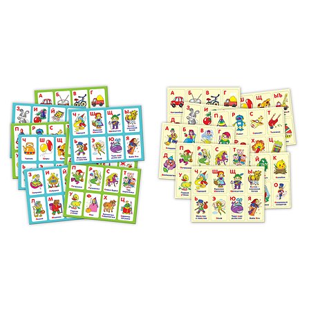 Игра развивающая Hatber Лото-Сказочная азбука и азбука игрушек-8 полей 48 карточек - фото 2