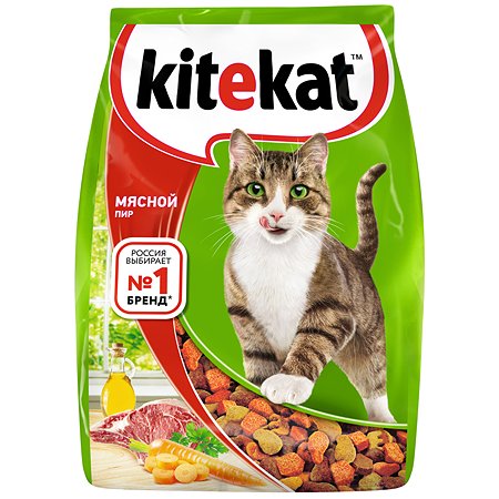 Корм сухой для кошек KiteKat 1.9кг Мясной пир