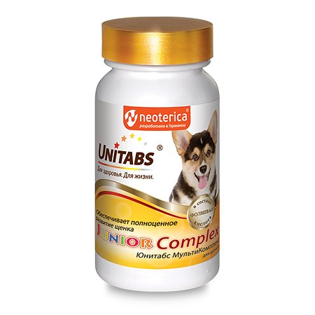 Витамины для щенков Unitabs Junior Complex c B9 100таблеток - фото 1