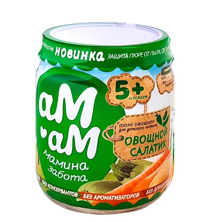 Овощное пюре Ам-Ам Овощной салатик 12 шт по 90г