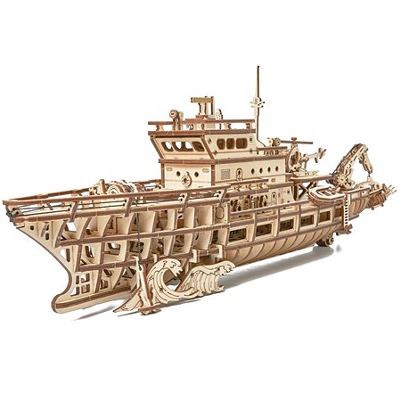 Сборная модель Wood Trick Исследовательская Яхта. Корабль