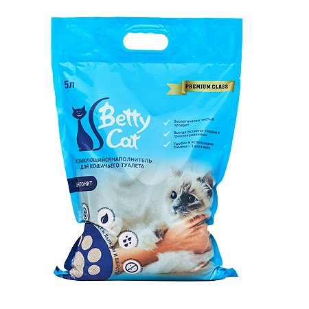 Наполнитель для кошек Betty Cat гигиенический нейтральный 5 л