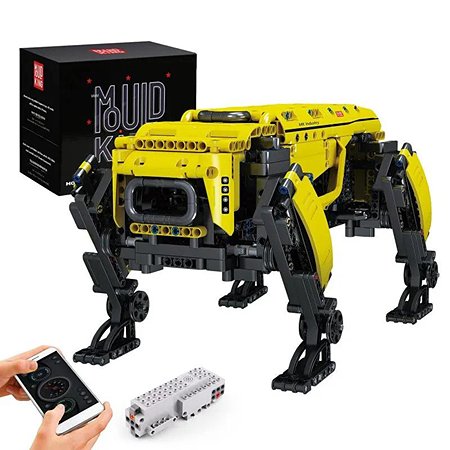 Конструктор Mould King Робот собака BD1 с ДУ желтая 936 деталей