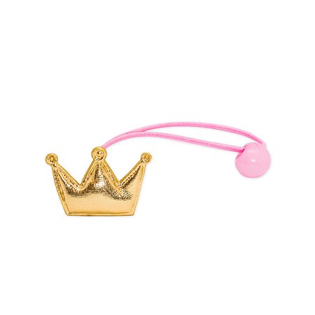 Набор резинок для волос B&H Корона с блестками Розовая-Золотая 2шт W0007 - фото 2