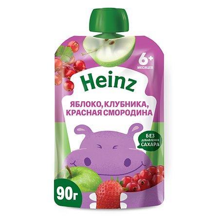 Пюре Heinz яблоко-клубника-красная смородина 90г с 6месяцев