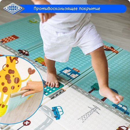 Детский складной коврик MIKMEL игровой двусторонний развивающий - фото 9