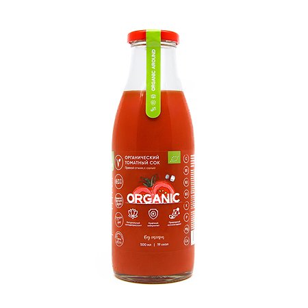 Сок томатный Organic Around органический продукт прямой отжим 500 мл
