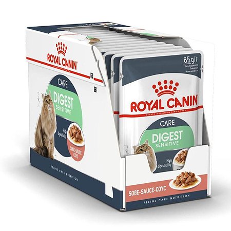 Корм влажный для кошек ROYAL CANIN Digest Sensitive 85г соус с чувствительным пищеварением пауч 77847 - фото 4