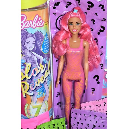 Кукла Barbie Неоновая серия в непрозрачной упаковке (Сюрприз) HCC67 - фото 3