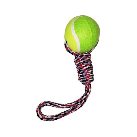 Игрушка для собак Beroma мяч желто-зеленый на канате