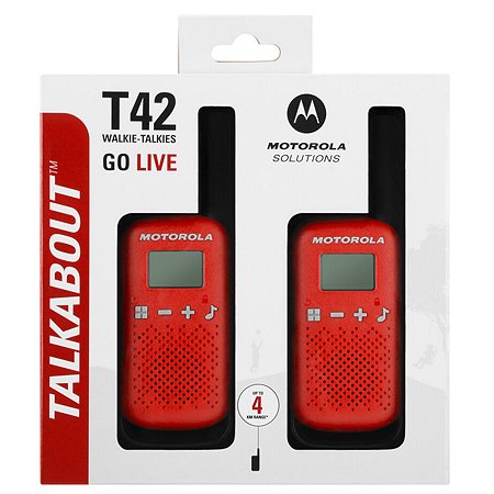Комплект радиостанций Motorola TALKABOUT T42 2шт RED - фото 4
