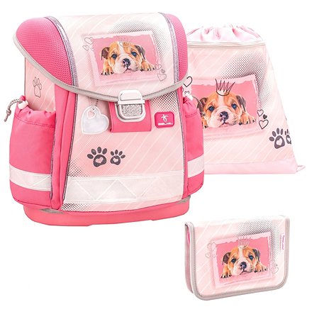 Школьный ранец BELMIL Classy My Sweet Puppy Pink с наполнением серия 403-13/O/9 SET