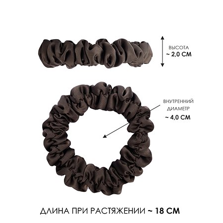 Резинки для волос LIKE SILK №2 шёлк ARMANI 2 шт шоколадный и чёрный бриллиант - фото 3