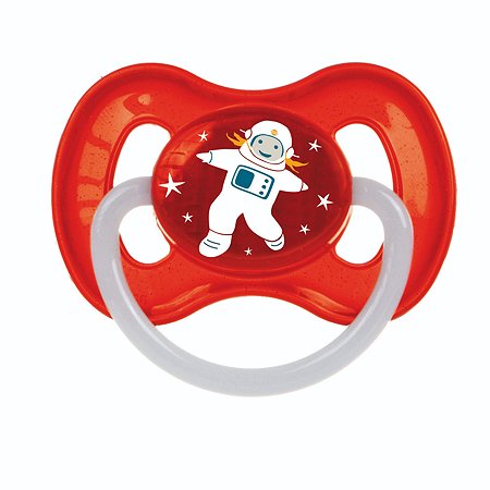 Пустышка Canpol Babies Space круглая латексная 0-6 месяцев Красная - фото 1