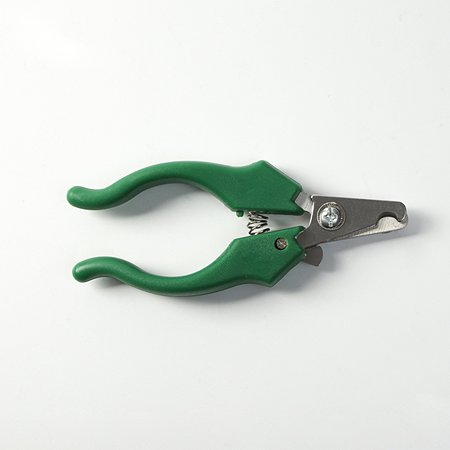 Когтерез Пижон боковой малый с фигурными ручками отверстие 9 мм зелёный