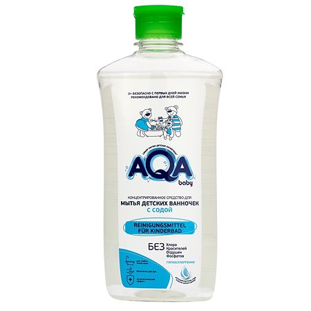 Средство для мытья ванночек AQA baby концентрированное с содой 500мл