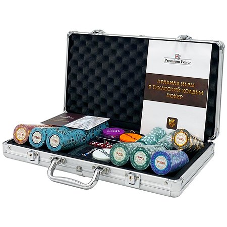 Покерный набор HitToy Casino Royal 300 фишек с номиналом в чемодане