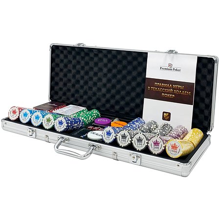 Покерный набор HitToy Empire 500 фишек с номиналом в чемодане