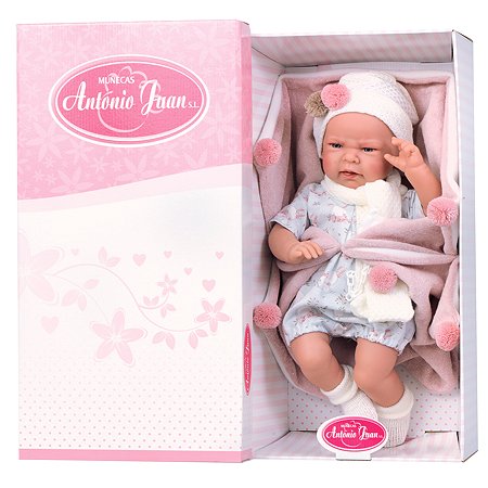 Кукла младенец Antonio Juan Роза в розовом 40 см мягконабивная - фото 8