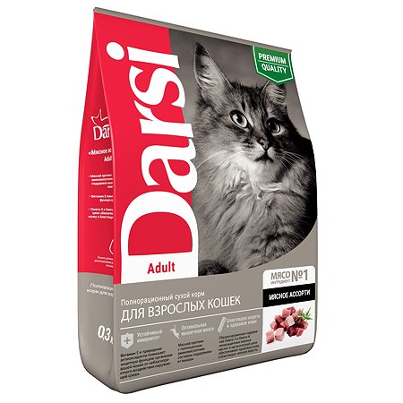 Корм для кошек Darsi 0.3кг Adult Мясное ассорти