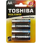 Батарейки Toshiba LR6 щелочные alkaline Пальчик High Power 4шт AA 1.5V