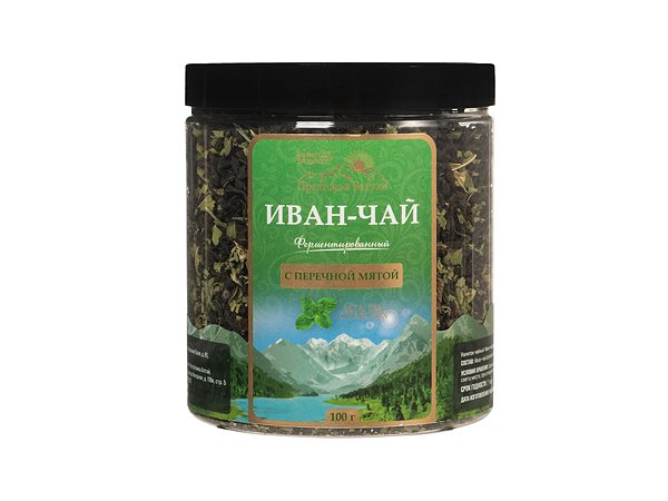 Напиток чайный Предгорья Белухи Иван чай ферментированный с перечной мятой 100 г - фото 1