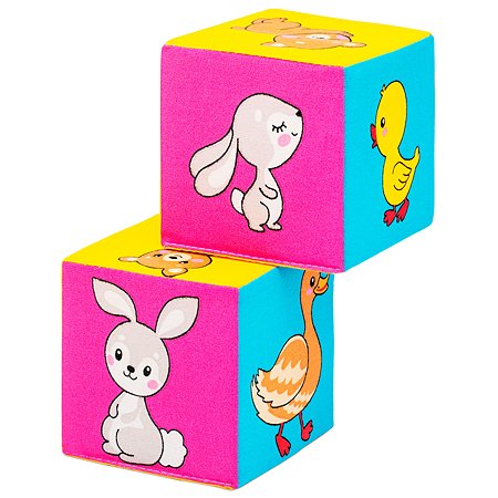 Кубики Мякиши Набор первые детские развивающие для новорожденных Мама и малыш мягкие подарок детям