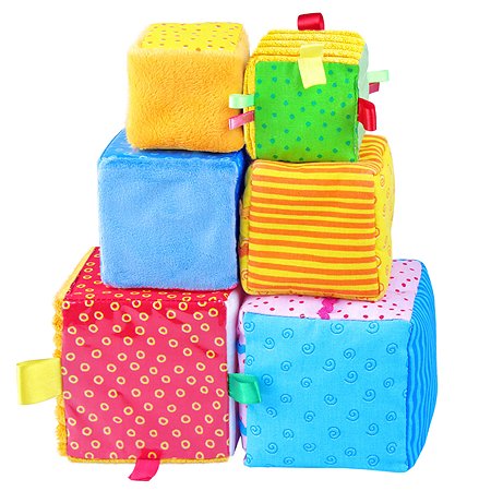 Кубики Мякиши Набор детский развивающий для малышей мягкая игрушка подарок детям - фото 1