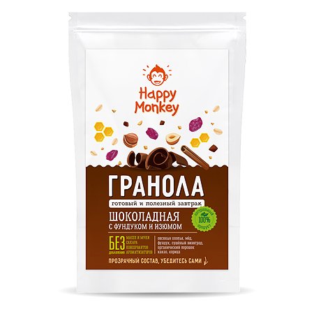 Гранола Happy Monkey шоколадная 330г