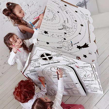 Домик-раскраска Детская Вселенная Картонный - фото 2