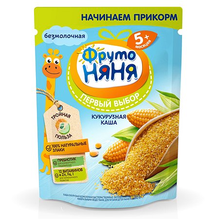 Каша ФрутоНяня безмолочная кукурузная с пребиотиком витаминами и минеральными веществами 180г с 5месяцев - фото 15