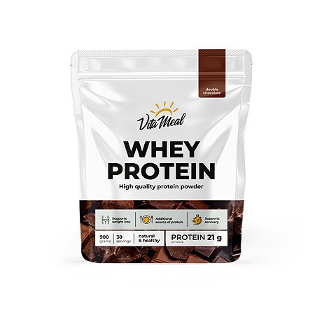 Протеин сывороточный VitaMeal двойной шоколад 900г