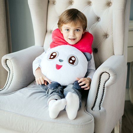 Игрушка Мякиши Большая плюшевая детская мягкая подушка обнимашка Малышарики Пандочка подарок