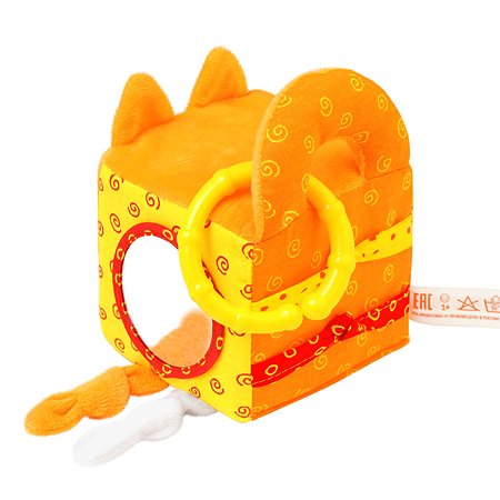 Игрушка Мякиши Развивающая кубик для новорождённого прорезыватель Лисичка Апельсинка бизик убик подарок - фото 3