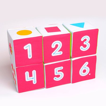 Кубики Мякиши Кубики мягкие детские развивающие для малышей Малышарики Учимся считать подарок