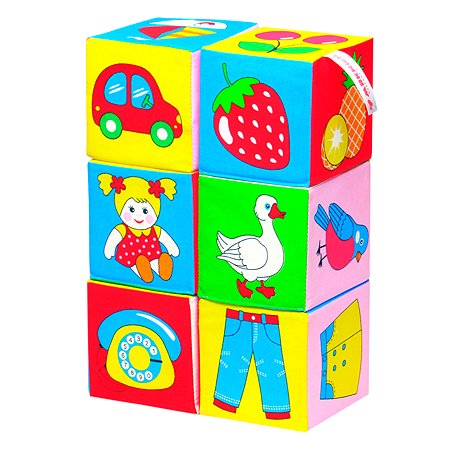 Кубики Мякиши Детские мягкие кубики развивающие для детей Предметы с картинками на день рождения подарок