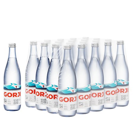 Минеральная вода GORJI природная газированная 0.5 л стекло 20шт.