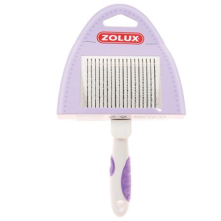 Щетка-пуходерка Zolux самоочищающаяся малая Бело-фиолетовая