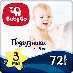 Подгузники BabyGo Midi 4-9кг 72шт 2314786