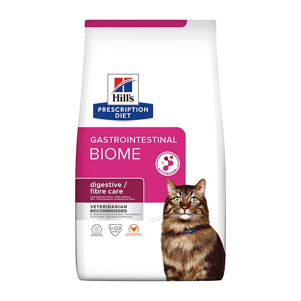 Корм для кошек Hills 3кг Prescription Diet Gastrointestinal Biome при расстройствах пищеварения с курицей