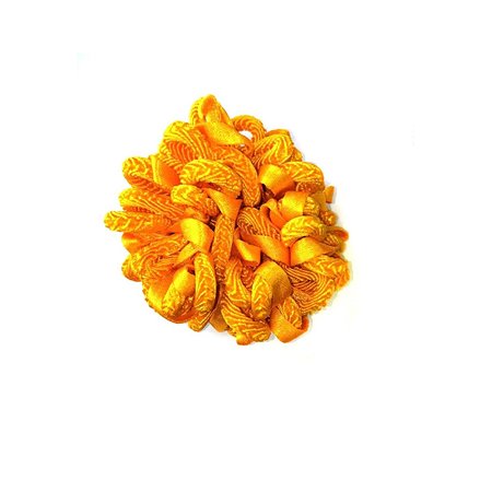 Объёмная резинка для волос Ripoma Петельки оранжевая - фото 1