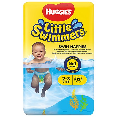 Подгузники для плавания Huggies Little Swimmers 2-3 3-8кг 12шт - фото 3