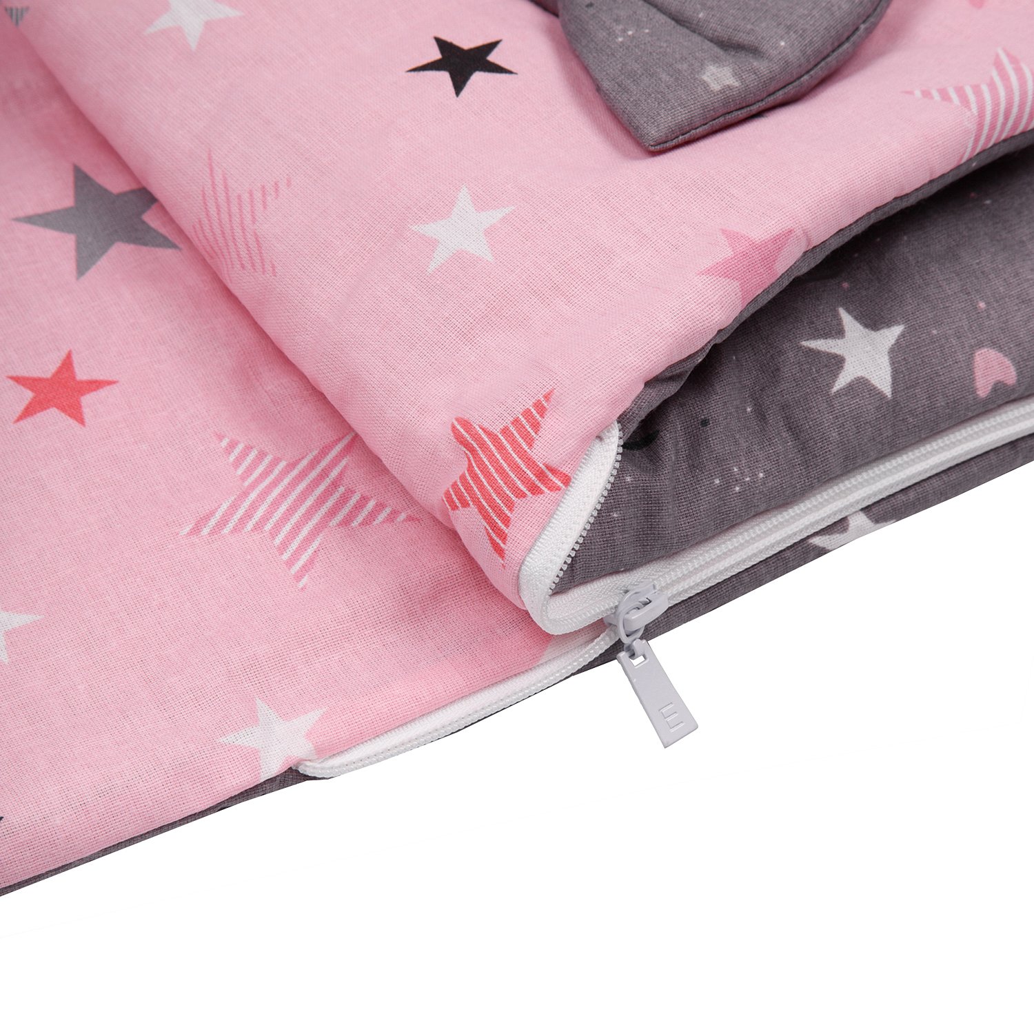 Спальный мешок AmaroBaby детский Magic Sleep Princess серый розовый - фото 4
