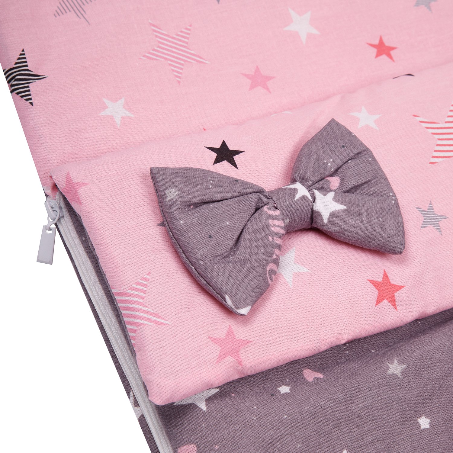 Спальный мешок AmaroBaby детский Magic Sleep Princess серый розовый - фото 5