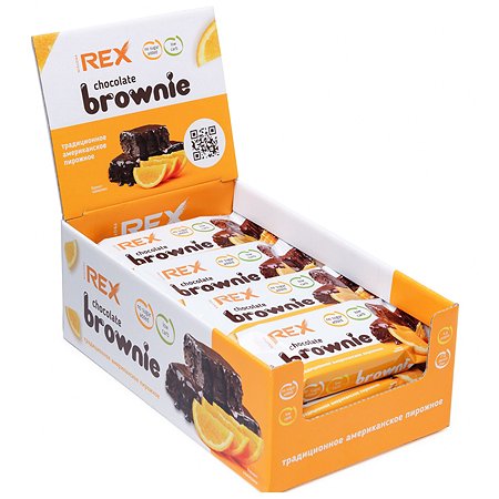 Протеиновое печенье ProteinRex Brownie апельсиновый 12шт - фото 2