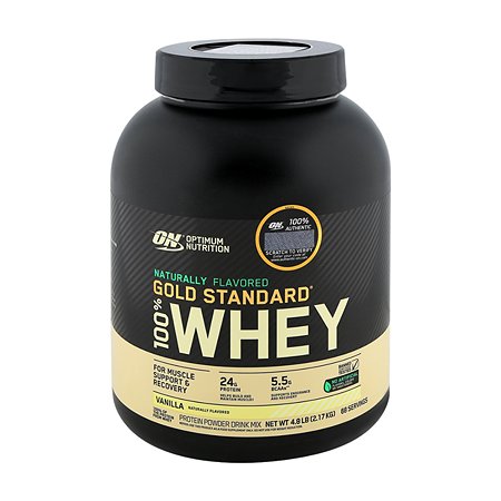 Протеин Optimum Nutrition Naturally Flavored Gold Standard 100% Whey для спортсменов 2273 г Ваниль