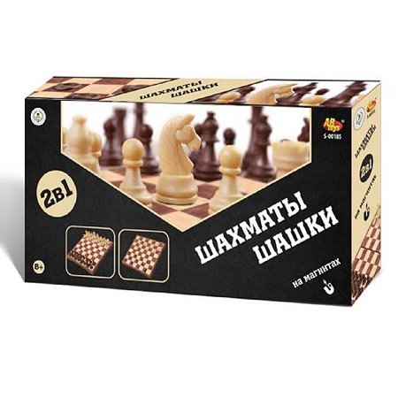 Настольная игра ABtoys Шахматы и шашки магнитные
