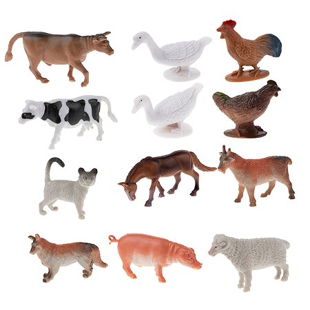 Набор игровой 1Toy В мире животных Ферма 12предметов Т50552 - фото 1